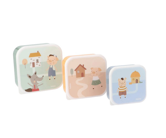 3 Three Little Pigs Lunch Boxes