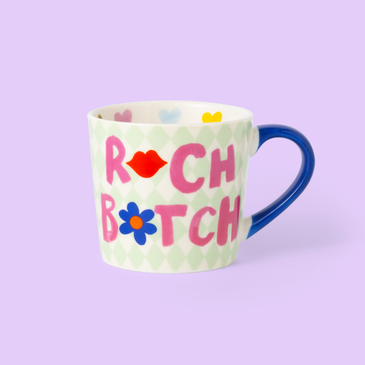 Girly Mug "R*ch B*tch"
