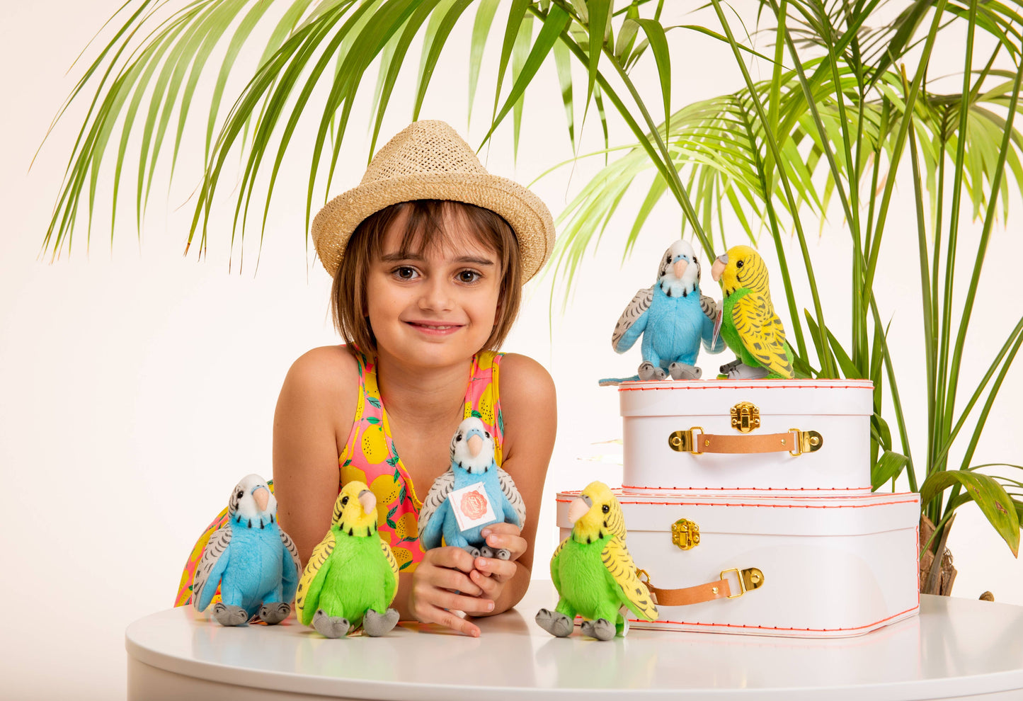 Groene parkiet pluche speelgoed