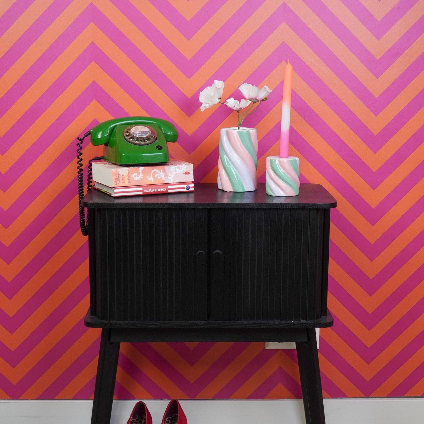 Marshmallow Vase - Pink/Mint/Lilac - 10x10x15cm