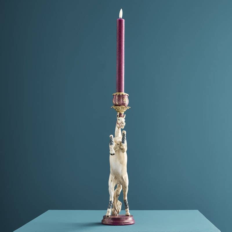 Witte circuspaard kroonluchter