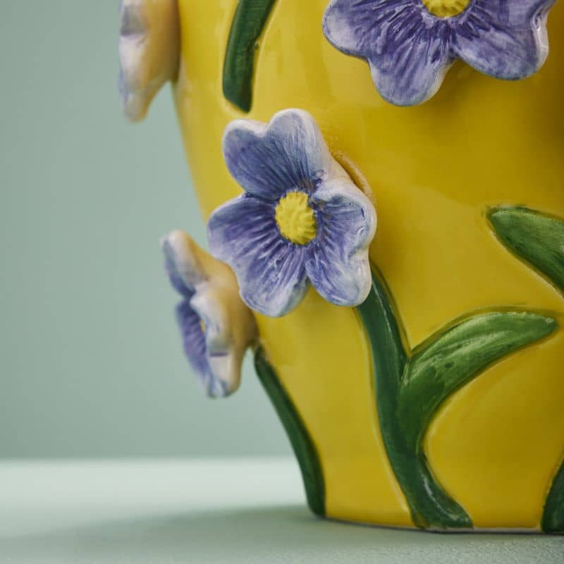 Vase M. Fleurs, Jaune Dolomite, 23 x 23 x 26 cm