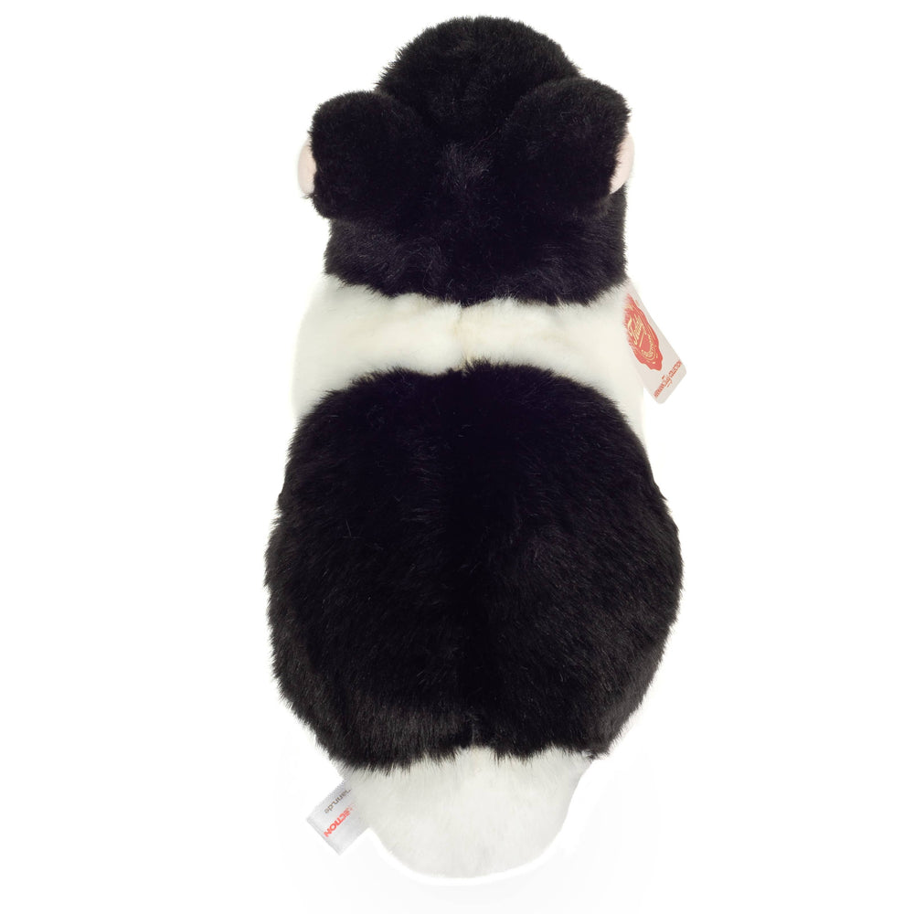 Peluche Lapin Noir et Blanc – 23 cm