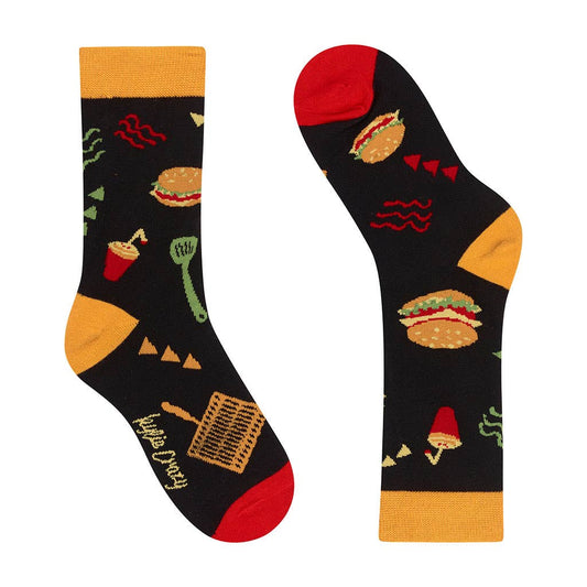 Children's socks in cotton, durable and fun. Burger