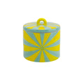 Pot Déco - Tourbillon - Dolomite - Jaune/Menthe - 11x11x11,5cm