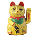 Chat Chanceux Doré en Céramique 17cm