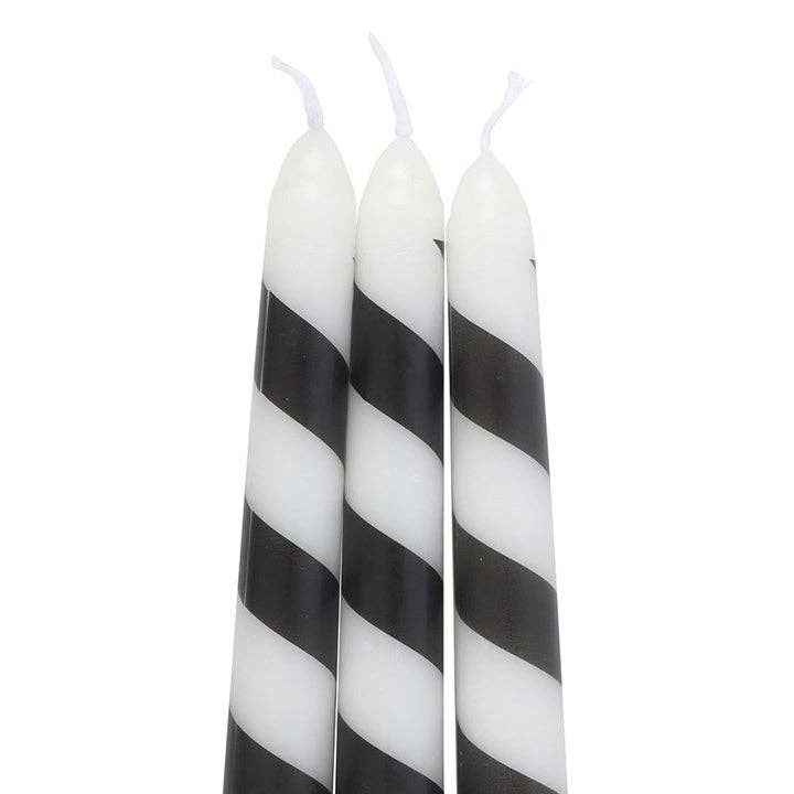 Black striped Creepmas candles