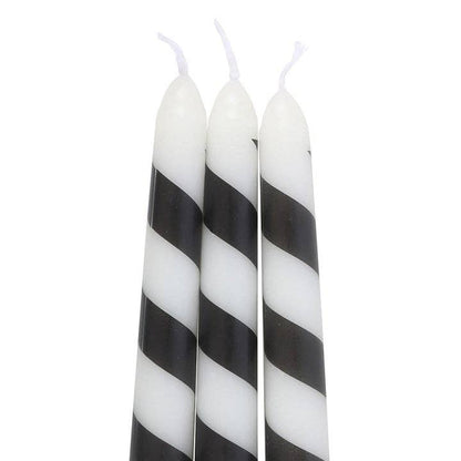 Black striped Creepmas candles