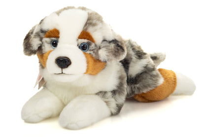 Australian Shepherd Plush Toy Lying Down