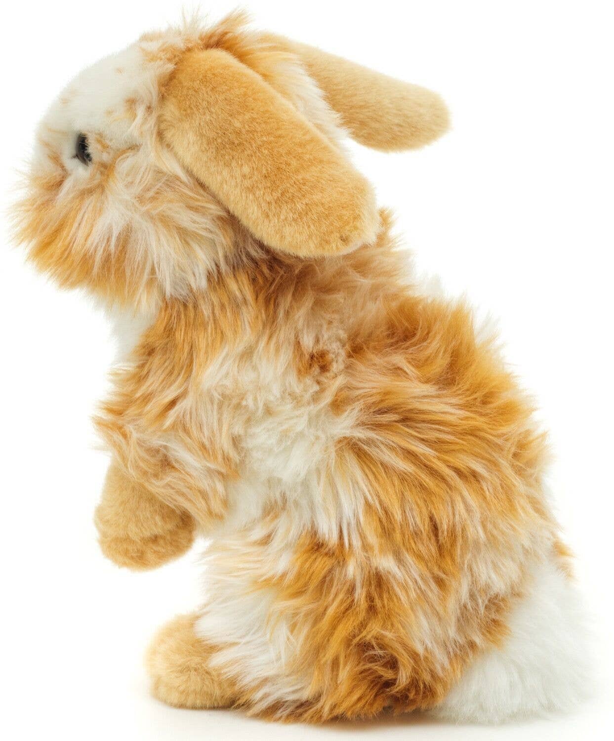 Plush rabbit with lion's head, standing (gold)