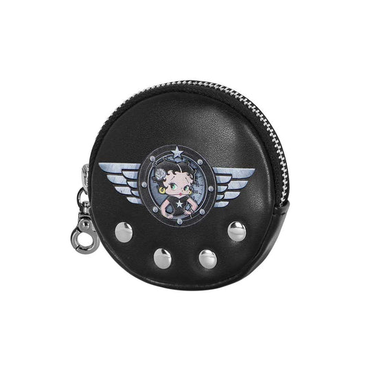 Betty Boop Motor Love Cookie Coin Purse, Black
