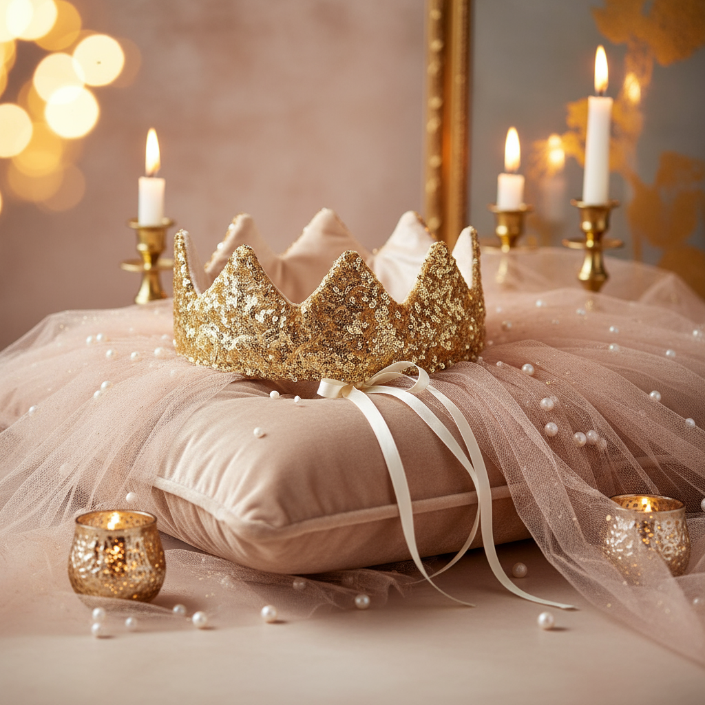 Princess Crown - Gold Glitter