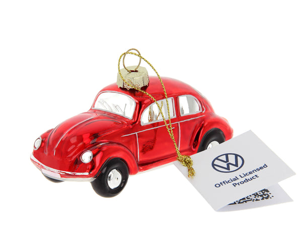 Rode VW Kever kerstdecoratie