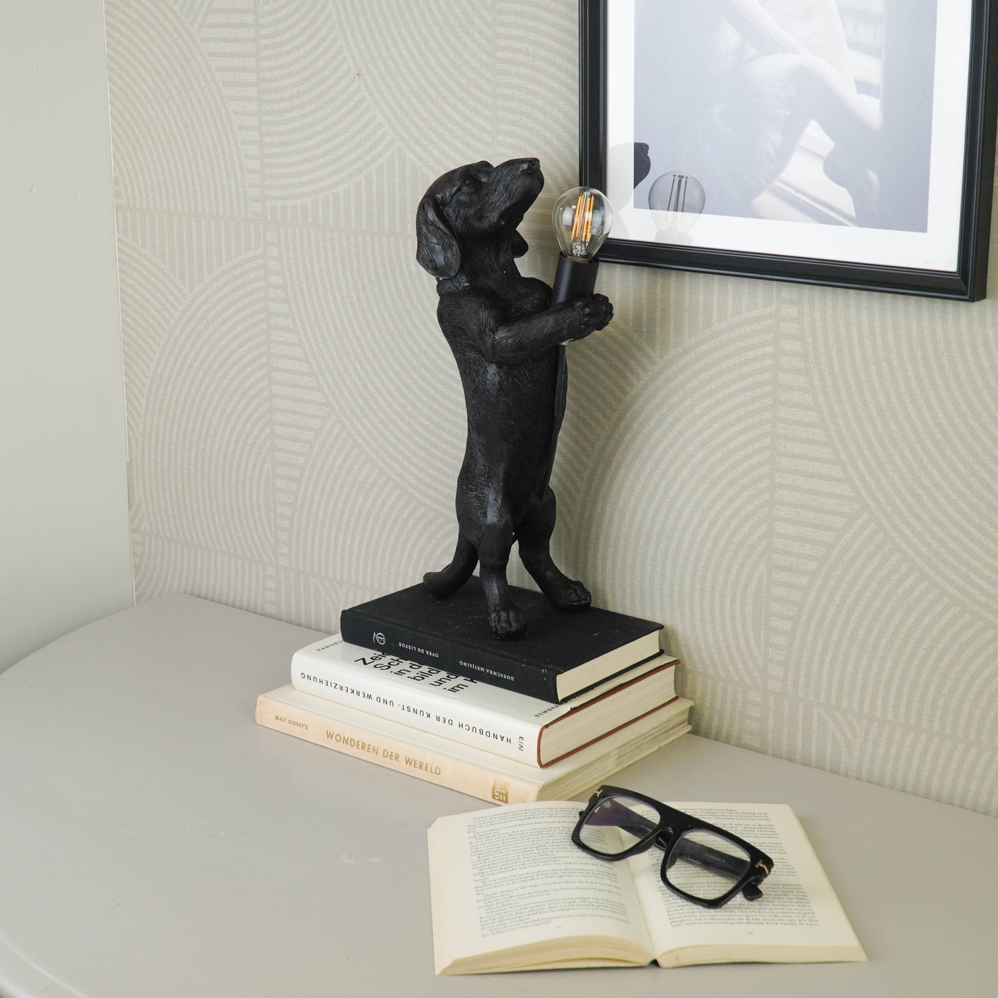 Dachshund Lamp - Black