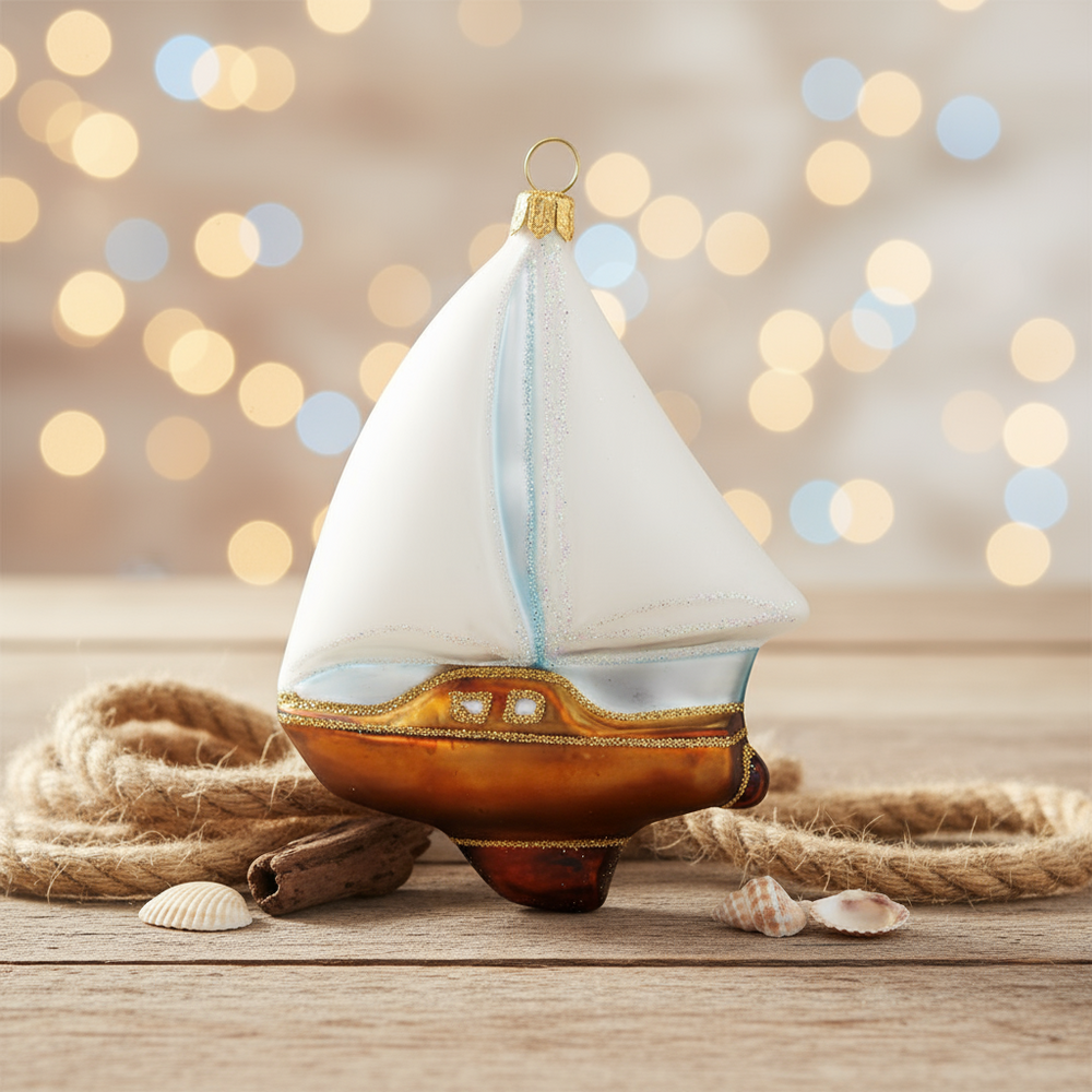 Boule de Noël Voilier