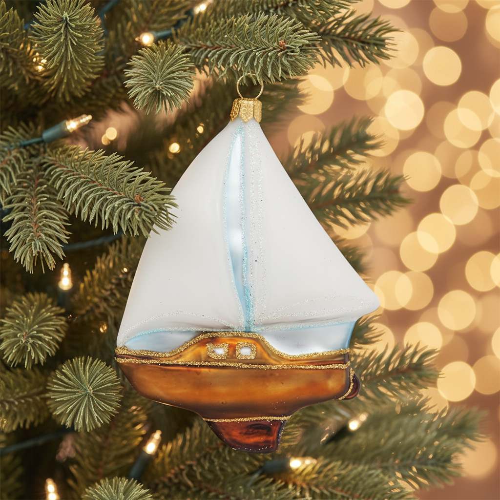 Boule de Noël Voilier
