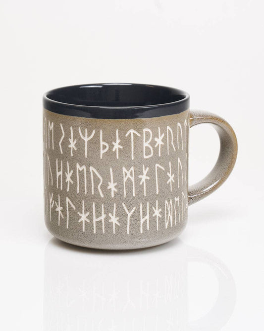 Mug de Sculptée à la Main avec Runes Nordiques (430 ml) – produit scientifique Cognitive Surplus EU, vue 1