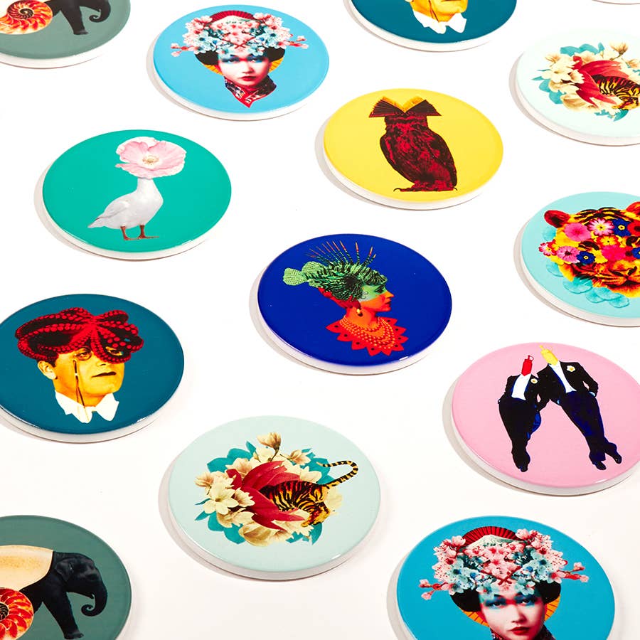 Set de 4 Sous-verres en Céramique Diva