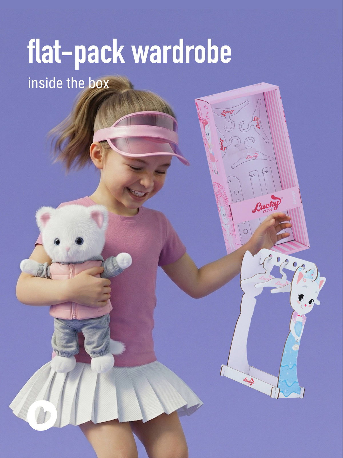 Peluche, Lucky Kitty, Lucky Sophie : Promenade sportive 38 cm, dès 3 ans