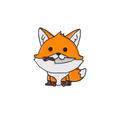 Pin's Renard avec un Couteau