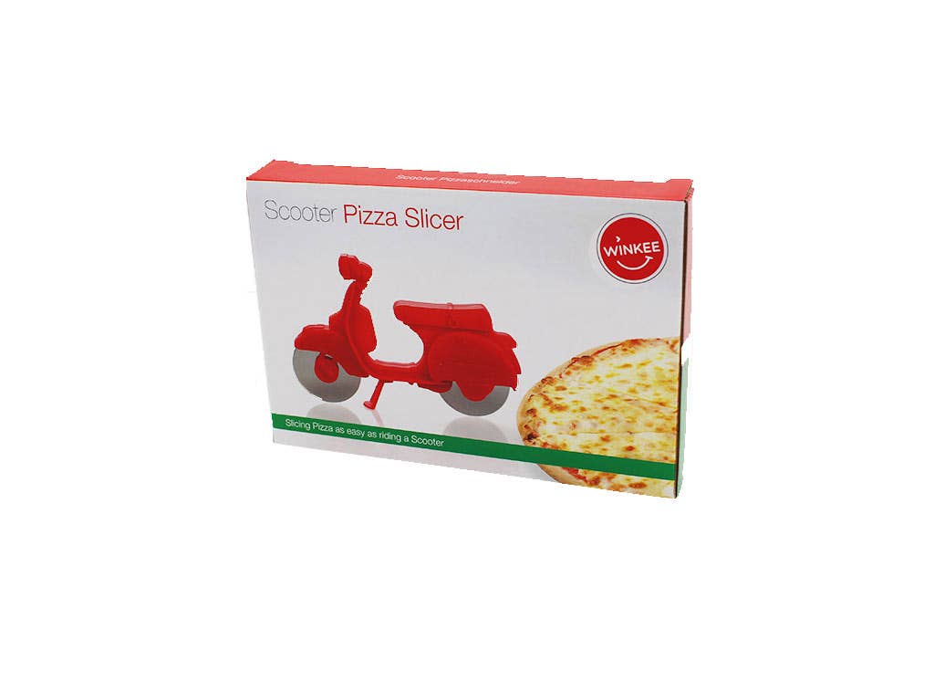 Coupe-pizza Scooter Rouge Retro