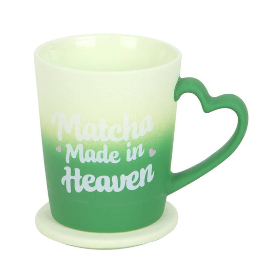 Mug "Matcha Made in Heaven" avec couvercle faisant office de sous-verre