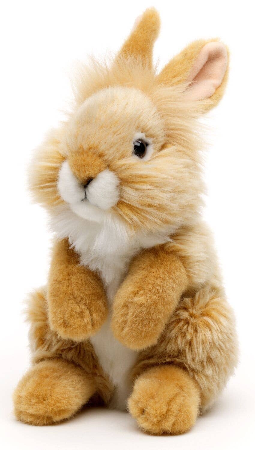 Peluche Lapin angora, debout (beige)