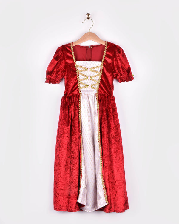 Robe de princesse en velours rouge taille 110-116 cm 4-6 ans