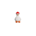 Pin Canard Blanc Chapeau Rouge