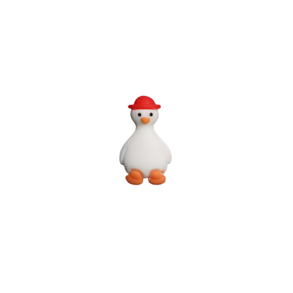 Pin's Canard Blanc Chapeau Rouge