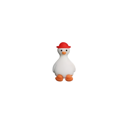 Pin's Canard Blanc Chapeau Rouge