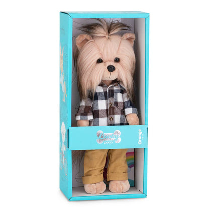 Poupée Lucky Andy Chien : garçon élégant - 38 cm