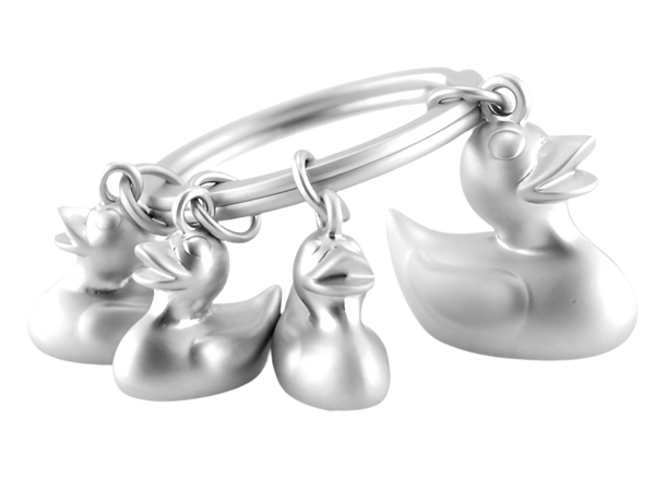 Sleutelhanger met eendenfamilie