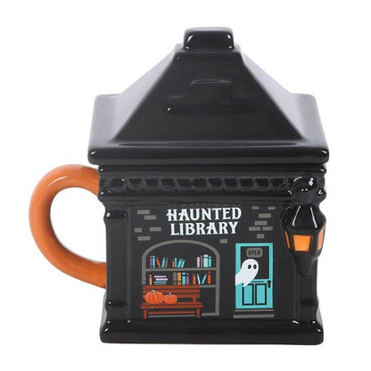 Mug à couvercle Bibliothèque hantée pour Halloween