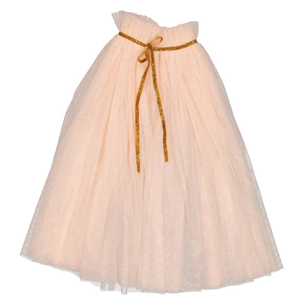 Prinsesscape - Zachtroze met gouden stippen