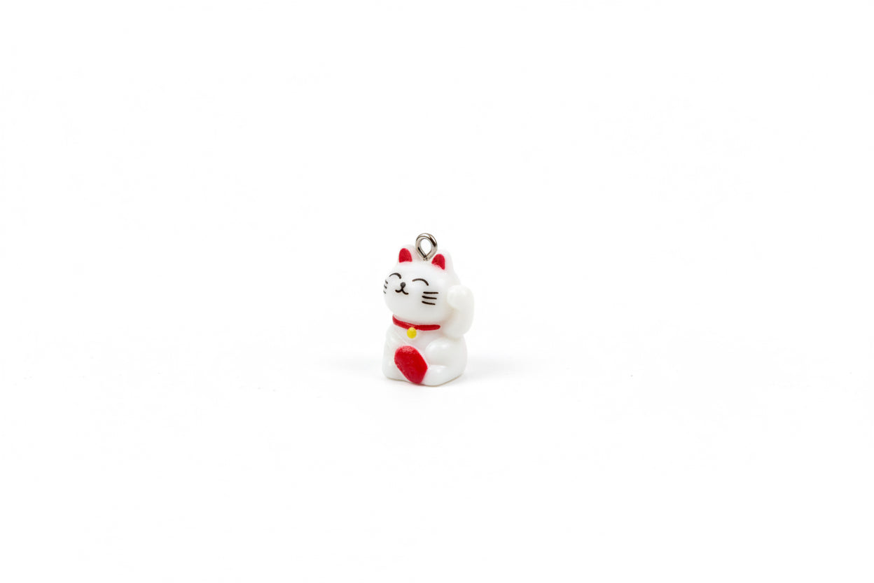 charm chat chanceux blanc