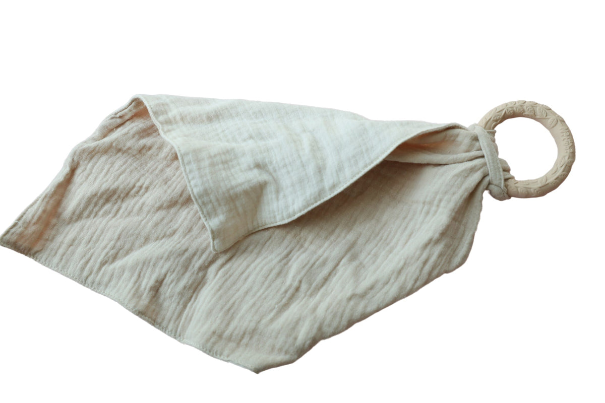 Doudou avec anneau de dentition Crème - Natruba