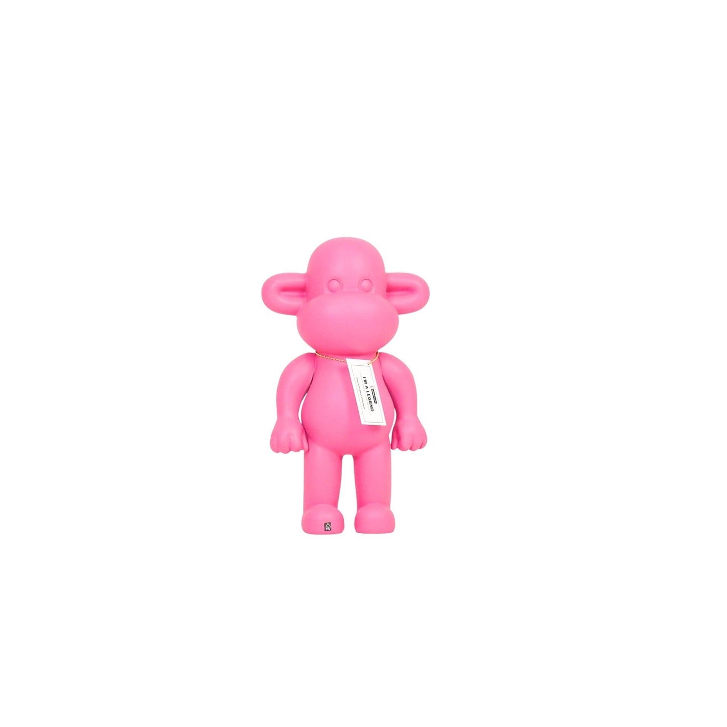 Ornament - Monkey Figurine 'The Legend' - Poly resin - Pink - 20.5x13.5x35cm