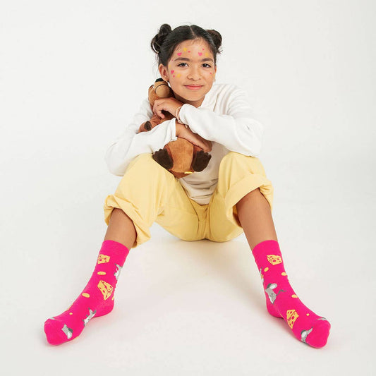Durable and Fun Cotton Socks for Boys with Mouse Motif - Kylie Crazy