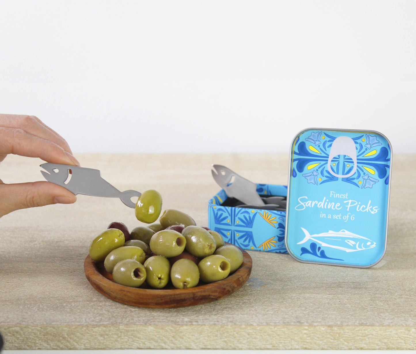 Sardine-olijvenprikkers (6 stuks)