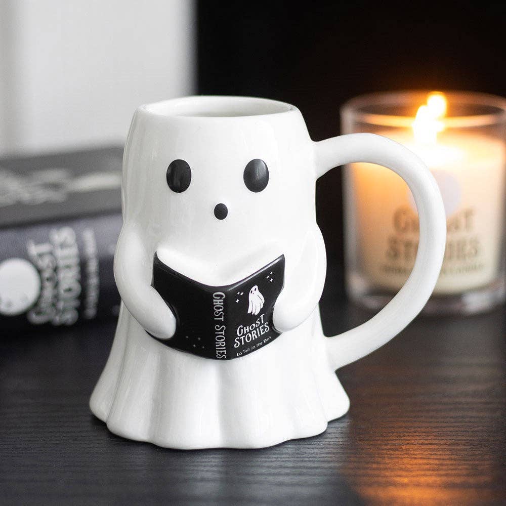 Mug d'Halloween Fantôme Lecteur
