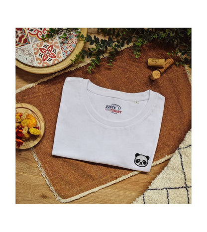 Geborduurd panda-T-shirt