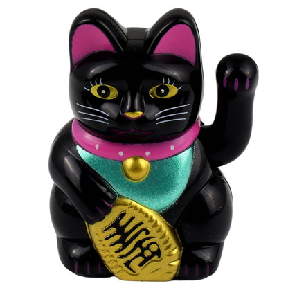Black Solar Lucky Cat 5cm