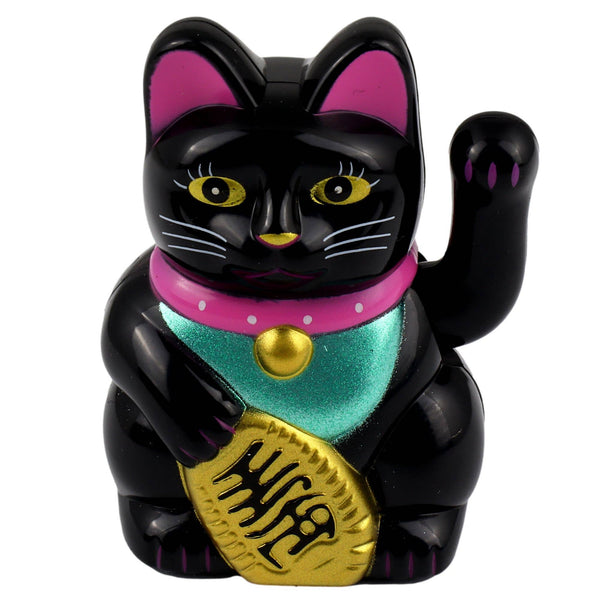 Black Solar Lucky Cat 5cm