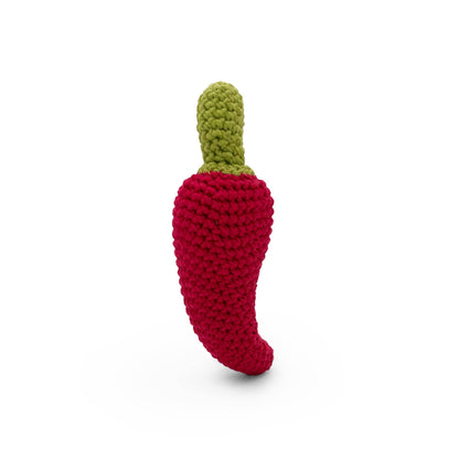 Hochet Piment en crochet 100% coton