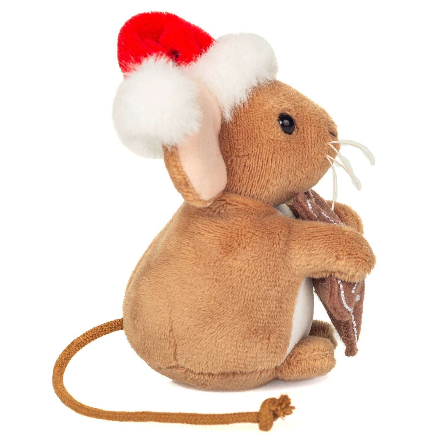 Peluche Souris de Noël avec biscuit
