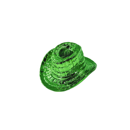 Bougeoir - Chapeau de cowboy - Vert - 13,5x11x7 cm