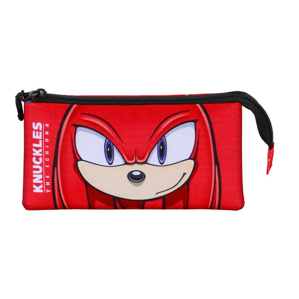 SEGA Sonic the Hedgehog Drievoudig Etui - Knuckles Look