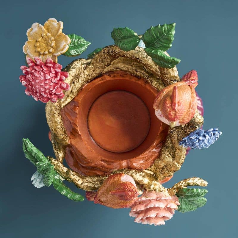 Vase tête de femme M. Perroquets