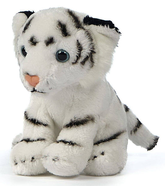 Peluche tigre blanc - 15 cm (longueur) - peluche Uni Toys